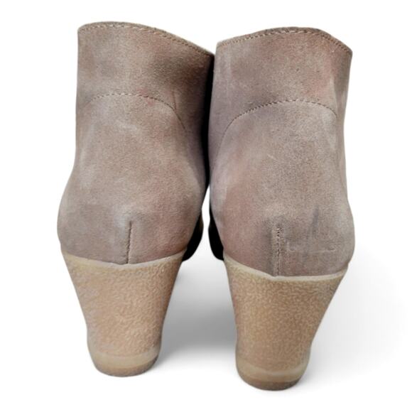 J.Crew Factory MacAlister Wedge Boots Suede Size 10 Taupe Tan-Gray - Picture 4 of 9